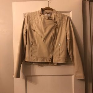 Faux leather moto jacket